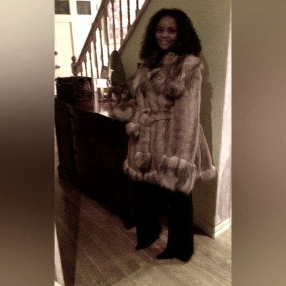 MINK And FOX Fur Coat - Picture 1 of 4